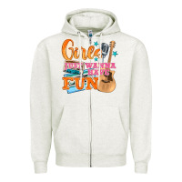 Oatmeal Heather girls just wanna have fun Zipper Hoodie - NancyCooperArtShop