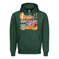 Sports Green girls just wanna have fun Zipper Hoodie - NancyCooperArtShop