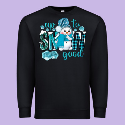 Up To Snow Good And Cute Snowman Premium Sweatshirt Designed By Nancycooperartshop