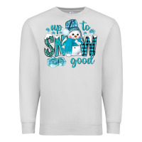 Dove Grey up to snow good and cute snowman Premium Sweatshirt - NancyCooperArtShop