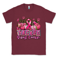 Burgundy tackle breast cancer with pumpkin Classic Tee - AdoDesignShop