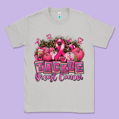 Tackle Breast Cancer With Pumpkin Classic Tee Designed By Adodesignshop