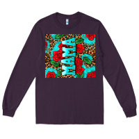 Plum rose leopard mama Long Sleeve Tee - AdoDesignShop