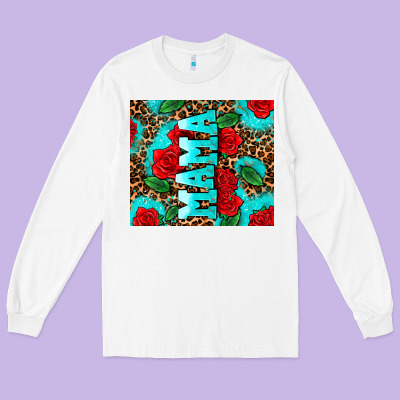 Rose Leopard Mama Long Sleeve Tee Designed By Adodesignshop
