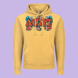 Aunt American Football Vintage Hoodie Designed By Zillion Design Studio