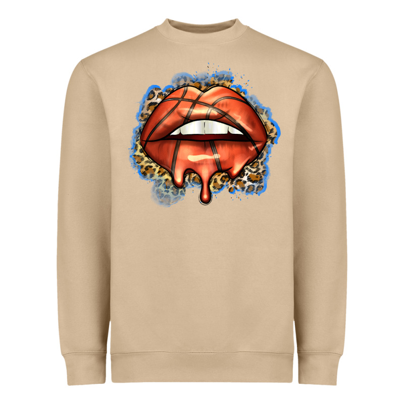 Basketball Lips Heavyweight Sweatshirt by Zillion Design Studio | Teevron