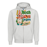 Dove Grey gnome teach love inspire Zipper Hoodie - NancyCooperArtShop