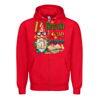 Red gnome teach love inspire Zipper Hoodie - NancyCooperArtShop