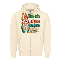 Sandshell gnome teach love inspire Zipper Hoodie - NancyCooperArtShop
