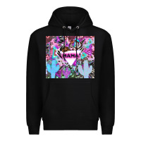 Black mama cowboy western animal pattern neon Premium Hoodie - LillyAllenDesigns