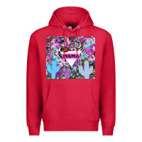 Cardinal mama cowboy western animal pattern neon Premium Hoodie - LillyAllenDesigns