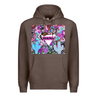 Coffee mama cowboy western animal pattern neon Premium Hoodie - LillyAllenDesigns