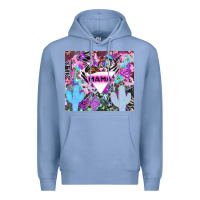 Colony Blue mama cowboy western animal pattern neon Premium Hoodie - LillyAllenDesigns