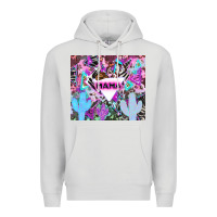 Dove Grey mama cowboy western animal pattern neon Premium Hoodie - LillyAllenDesigns