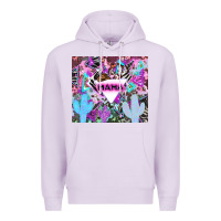 Lilac mama cowboy western animal pattern neon Premium Hoodie - LillyAllenDesigns