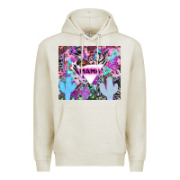 Oatmeal Heather mama cowboy western animal pattern neon Premium Hoodie - LillyAllenDesigns
