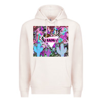 Pale Pink mama cowboy western animal pattern neon Premium Hoodie - LillyAllenDesigns