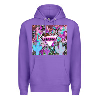 Purple mama cowboy western animal pattern neon Premium Hoodie - LillyAllenDesigns