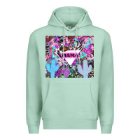 Seafoam mama cowboy western animal pattern neon Premium Hoodie - LillyAllenDesigns
