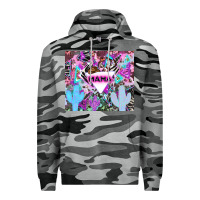 Slate Camo mama cowboy western animal pattern neon Premium Hoodie - LillyAllenDesigns