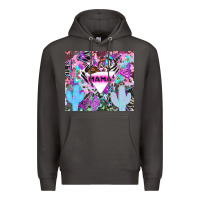 Smoke mama cowboy western animal pattern neon Premium Hoodie - LillyAllenDesigns