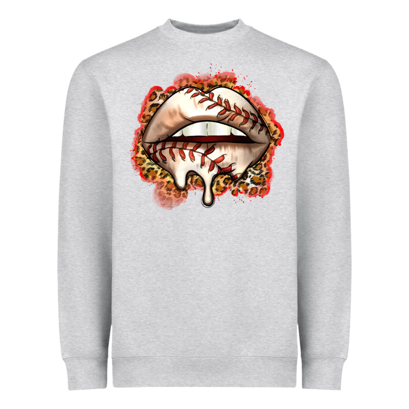 Baseball Lips Heavyweight Sweatshirt by Zillion Design Studio | Teevron