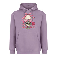 Lavender valentine's day skull Heavyweight Hoodie - MaliasSmallBusiness