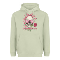 Matcha valentine's day skull Heavyweight Hoodie - MaliasSmallBusiness