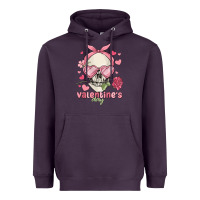 Valentine's Day Skull Heavyweight Hoodie | Teevron
