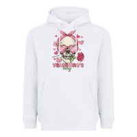 White valentine's day skull Heavyweight Hoodie - MaliasSmallBusiness