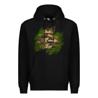 Black camouflage glitter patch Premium Hoodie - AdoDesignShop