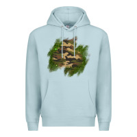 Blue Mist camouflage glitter patch Premium Hoodie - AdoDesignShop