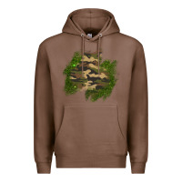 Chestnut camouflage glitter patch Premium Hoodie - AdoDesignShop
