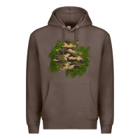 Coffee camouflage glitter patch Premium Hoodie - AdoDesignShop