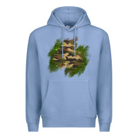 Colony Blue camouflage glitter patch Premium Hoodie - AdoDesignShop