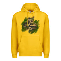 Lemon camouflage glitter patch Premium Hoodie - AdoDesignShop