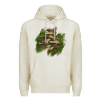 Oatmeal Heather camouflage glitter patch Premium Hoodie - AdoDesignShop