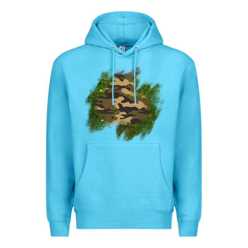 Camouflage Glitter Patch Premium Hoodie by AdoDesignShop | Teevron