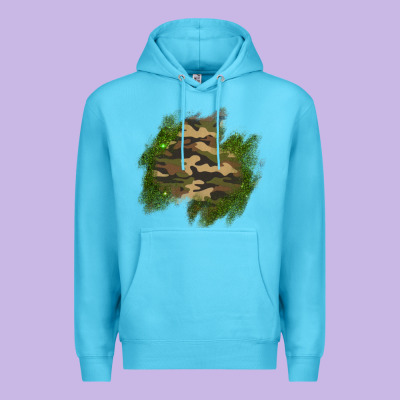 Camouflage Glitter Patch Premium Hoodie Designed By Adodesignshop