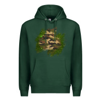 Sports Green camouflage glitter patch Premium Hoodie - AdoDesignShop