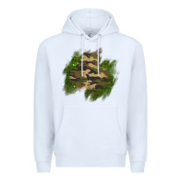 White camouflage glitter patch Premium Hoodie - AdoDesignShop