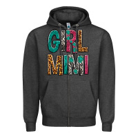 Charcoal Heather girl mimi Zipper Hoodie - NancyCooperArtShop