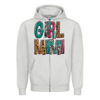 Dove Grey girl mimi Zipper Hoodie - NancyCooperArtShop