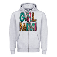 Heather Grey girl mimi Zipper Hoodie - NancyCooperArtShop