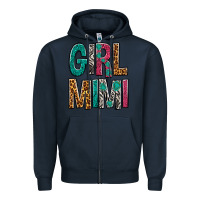 Navy girl mimi Zipper Hoodie - NancyCooperArtShop