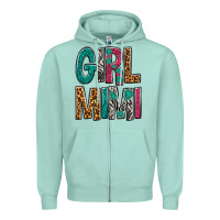 Seafoam girl mimi Zipper Hoodie - NancyCooperArtShop