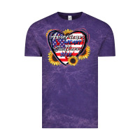 Cloud Purple American heart southern soul Vintage Tee - CowGirlArtShop