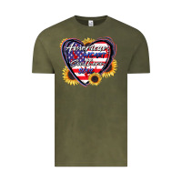 Vintage Olive American heart southern soul Vintage Tee - CowGirlArtShop