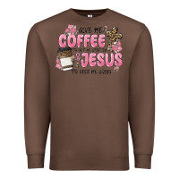 Chestnut give me coffee jesus Premium Sweatshirt - MaliasSmallBusiness