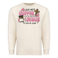 Sandshell give me coffee jesus Premium Sweatshirt - MaliasSmallBusiness